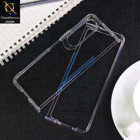 Samsung Galaxy Z Fold 3 5G Cover - Transparent - HQ Pure Collection Shock Pocket Technology Anti Yellow Crystal Clear Soft Case