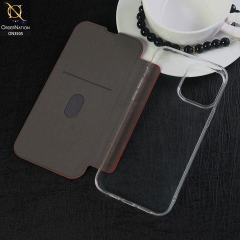Samsung Galaxy S22 Ultra 5G Cover - Brown - Coblue Leather Flip Book Card Holder Soft Silicon Case