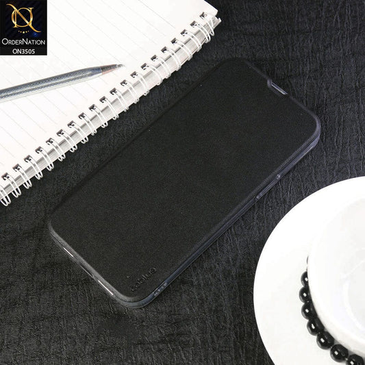 iPhone 12 Pro Max Cover - Black - Coblue Leather Flip Book Card Holder Soft Silicon Case