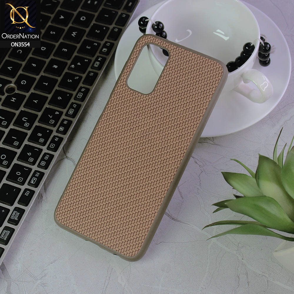 OnePlus 8T Cover - Light Brown - Carbon Fiber Texture Soft Silicone Case