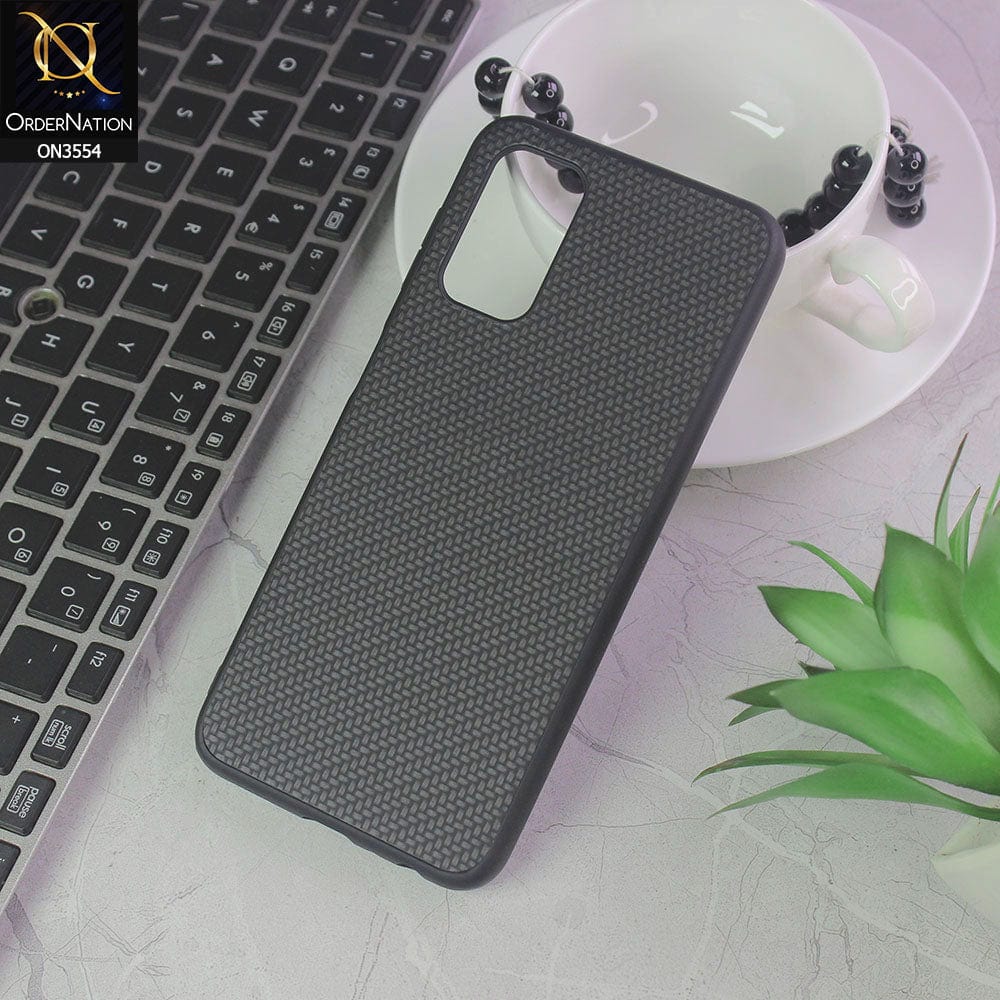 Samsung Galaxy A32 Cover Black Carbon Fiber Texture Soft Silicone
