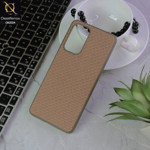 Samsung Galaxy A33 5G Cover - Light Brown - Carbon Fiber Texture Soft Silicone Case