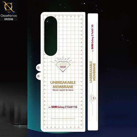 Samsung Galaxy Z Fold 4 5G Protector - 360° Transparent Unbreakable Protective Film Sticker Cover only Back