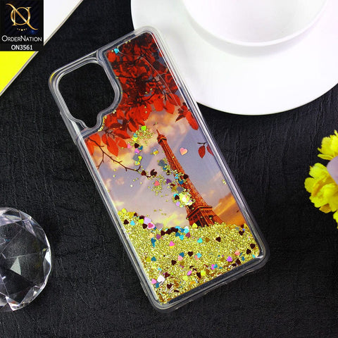 Samsung Galaxy M22 Cover  - Design5 - Soft Silicone Bling Sparkle Moving  Liquid Glitter Case