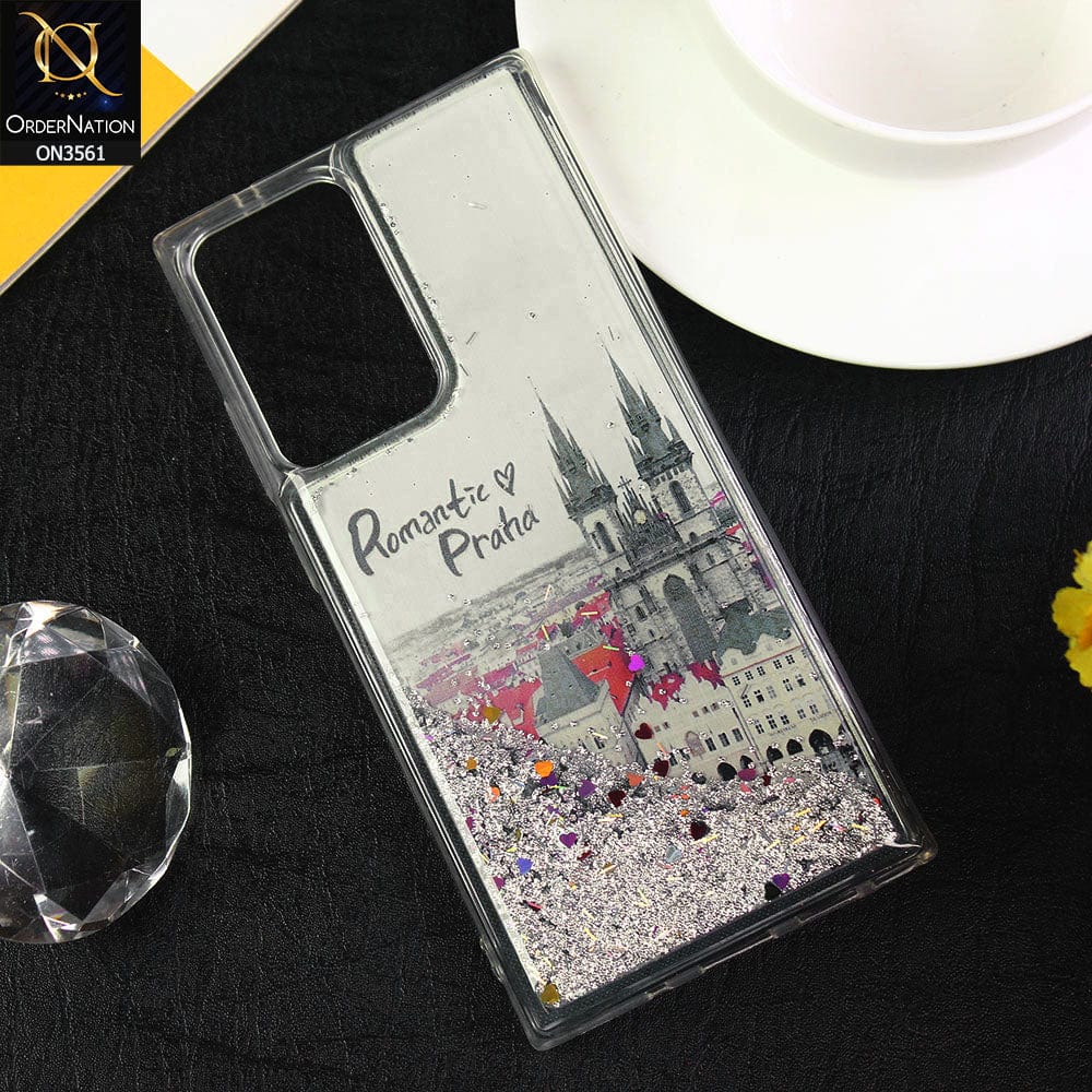 Samsung Galaxy Note 20 Ultra Cover  - Design7 - Soft Silicone Bling Sparkle Moving  Liquid Glitter Case