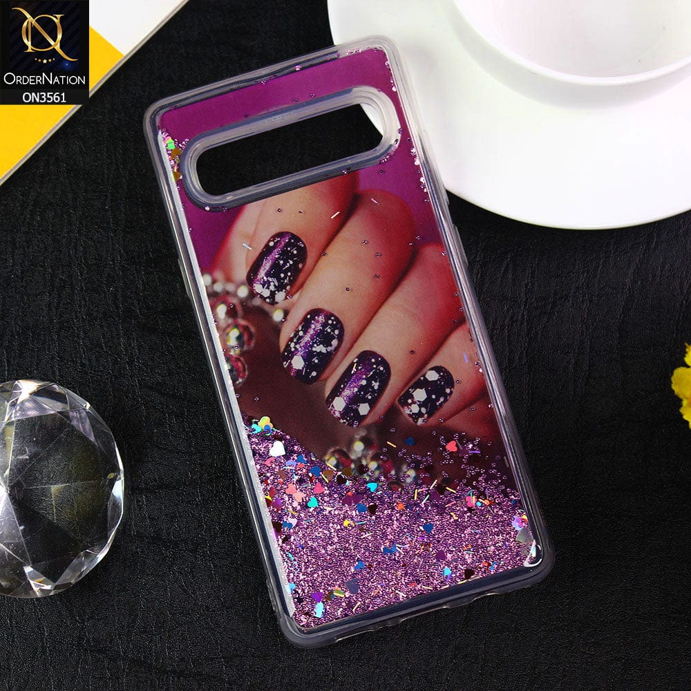 Samsung Galaxy S10 5G Cover  - Design10 - Soft Silicone Bling Sparkle Moving  Liquid Glitter Case
