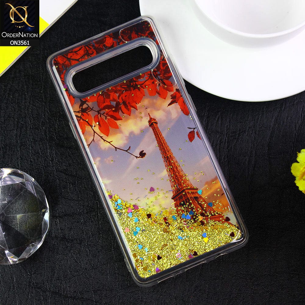 Samsung Galaxy S10 5G Cover  - Design5 - Soft Silicone Bling Sparkle Moving  Liquid Glitter Case