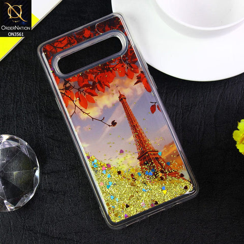 Samsung Galaxy S10 5G Cover  - Design5 - Soft Silicone Bling Sparkle Moving  Liquid Glitter Case
