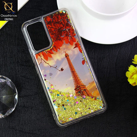 Vivo V21e Cover  - Design5 - Soft Silicone Bling Sparkle Moving  Liquid Glitter Case