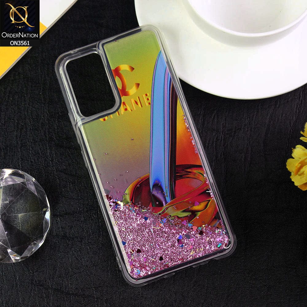 Vivo V21e Cover  - Design9 - Soft Silicone Bling Sparkle Moving  Liquid Glitter Case