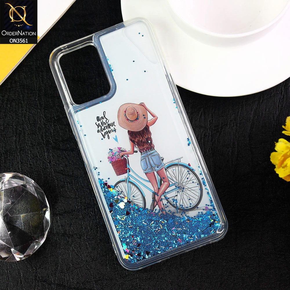 Vivo Y21e Cover  - Design11 - Soft Silicone Bling Sparkle Moving  Liquid Glitter Case