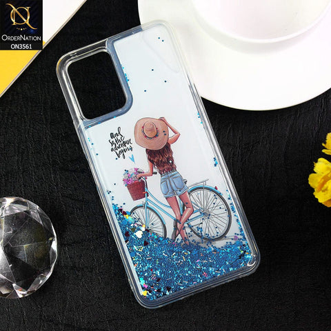 Vivo Y21e Cover  - Design11 - Soft Silicone Bling Sparkle Moving  Liquid Glitter Case