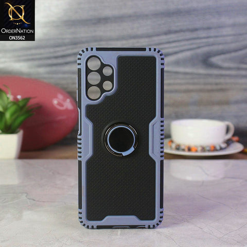Samsung Galaxy A13 Cover - Cyan - Shockproff Dotted Hybrid Soft Case with Ring Holder