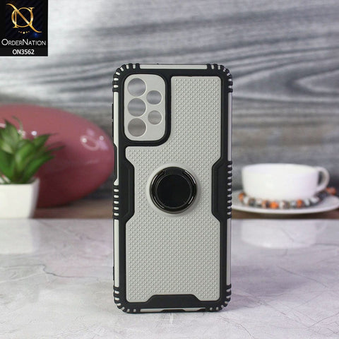 Samsung Galaxy A33 5G Cover - Black - Shockproff Dotted Hybrid Soft Case with Ring Holder