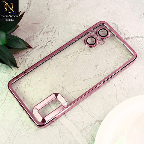 OnePlus Nord N20 5G Cover  - Rose Gold - Electroplating Borders Logo Hole Camera Lens Protection Soft Silicone Case