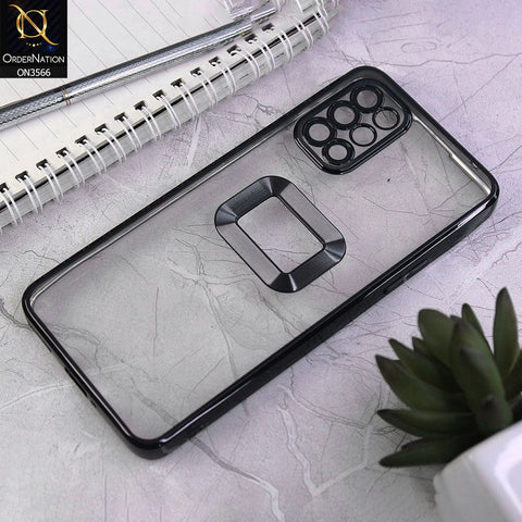 OnePlus 9R Cover - Black - Electroplating Borders Logo Hole Camera Lens Protection Soft Silicone Case