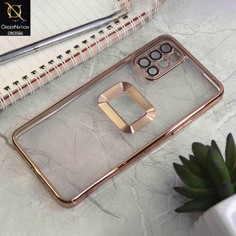 OnePlus 9R Cover - Golden - Electroplating Borders Logo Hole Camera Lens Protection Soft Silicone Case