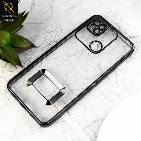 Xiaomi Redmi 10A Cover  - Black - Electroplating Borders Logo Hole Camera Lens Protection Soft Silicone Case