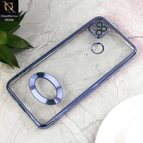 Xiaomi Redmi 9C Cover  - Sierra Blue - Electroplating Borders Logo Hole Camera Lens Protection Soft Silicone Case