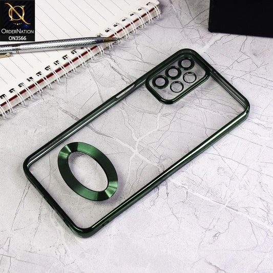 Samsung Galaxy A53 5G Cover - Green - Electroplating Borders Logo Hole Camera Lens Protection Soft Silicone Case
