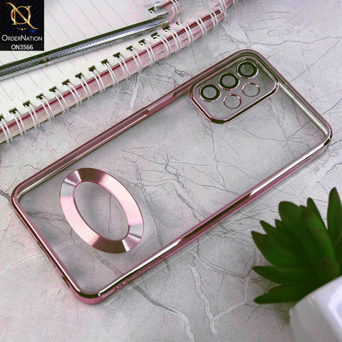 Samsung Galaxy A23 Cover - Rose Gold - Electroplating Borders Logo Hole Camera Lens Protection Soft Silicone Case