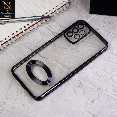 Samsung Galaxy A53 5G Cover - Black - Electroplating Borders Logo Hole Camera Lens Protection Soft Silicone Case