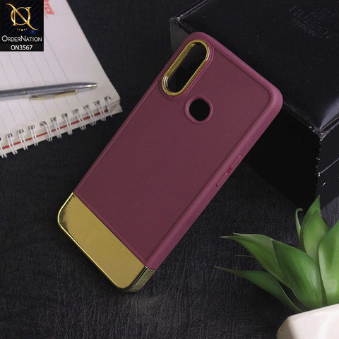Samsung Galaxy A10s - Burgundy -Camera Electroplated Soft Silicone Case