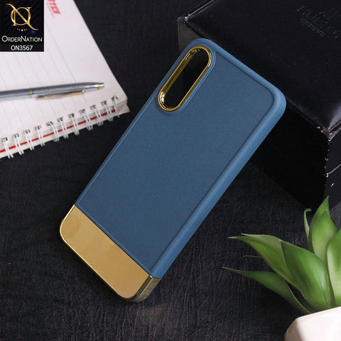 Samsung Galaxy A50s - Blue -Camera Electroplated Soft Silicone Case