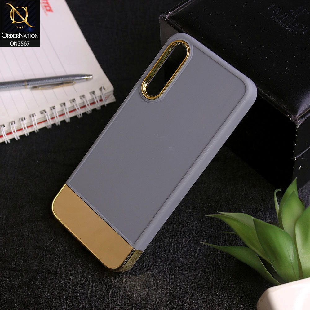 Samsung Galaxy A30s - Grey -Camera Electroplated Soft Silicone Case