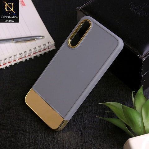 Samsung Galaxy A30s - Grey -Camera Electroplated Soft Silicone Case