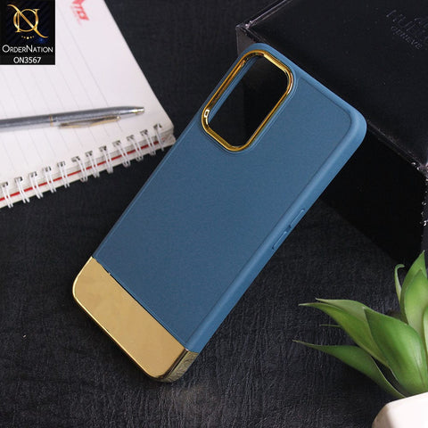 Oppo A54 4G - Blue -Camera Electroplated Soft Silicone Case