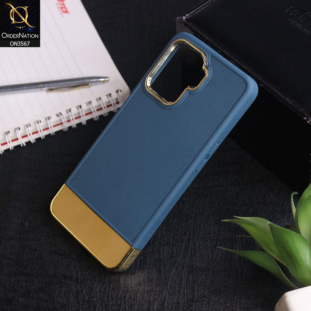 Oppo A94 - Blue -Camera Electroplated Soft Silicone Case