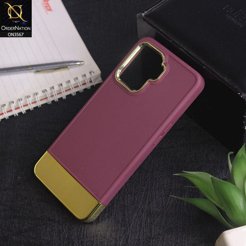 Oppo A94 - Burgundy -Camera Electroplated Soft Silicone Case