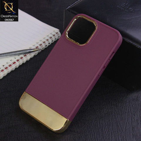 iPhone 11 Pro Max - Burgundy -Camera Electroplated Soft Silicone Case