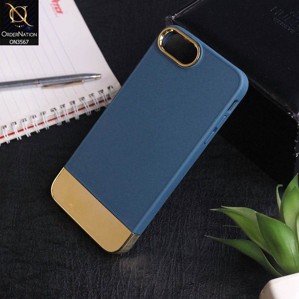 iPhone 7 Plus - Blue -Camera Electroplated Soft Silicone Case