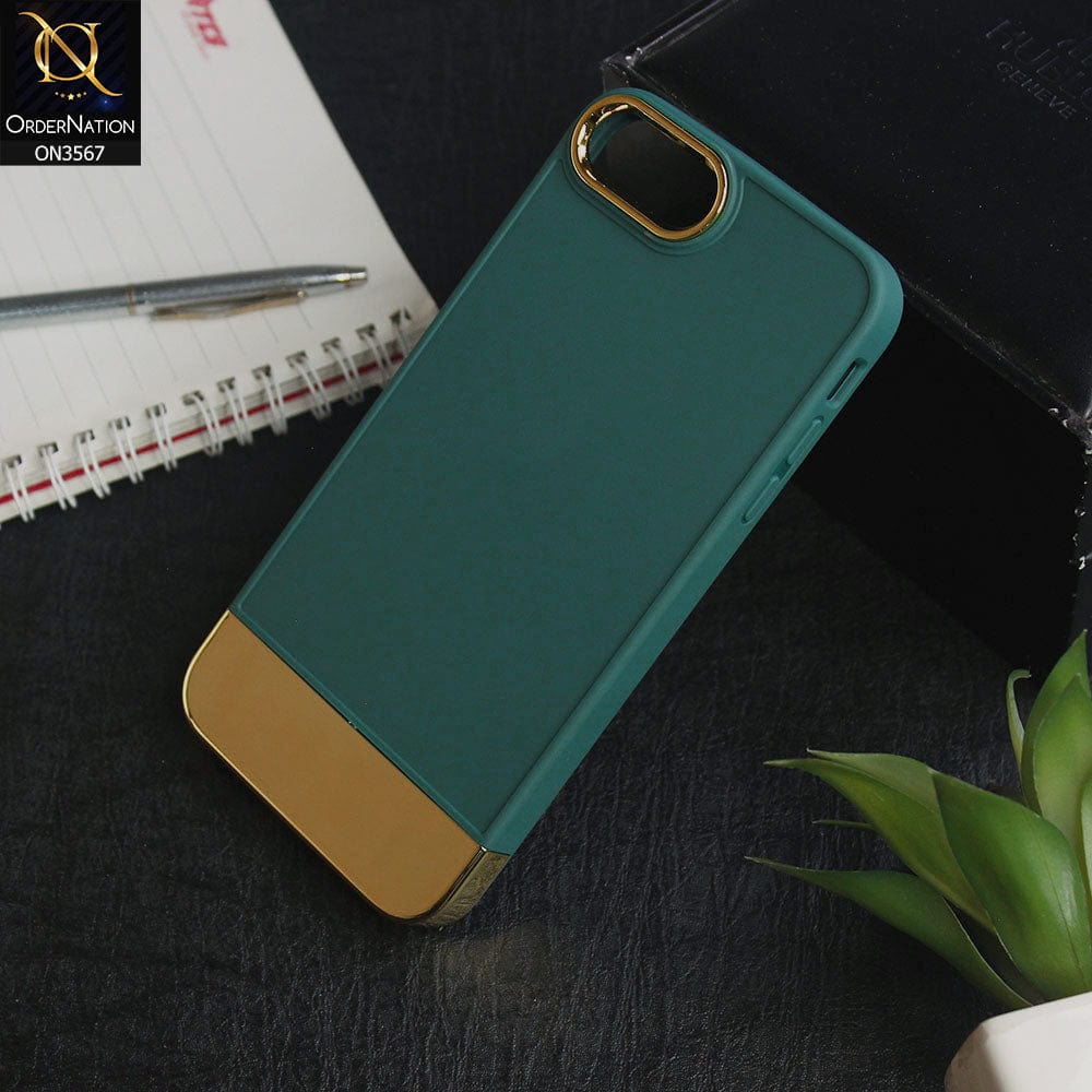 iPhone 7 Plus - Green -Camera Electroplated Soft Silicone Case