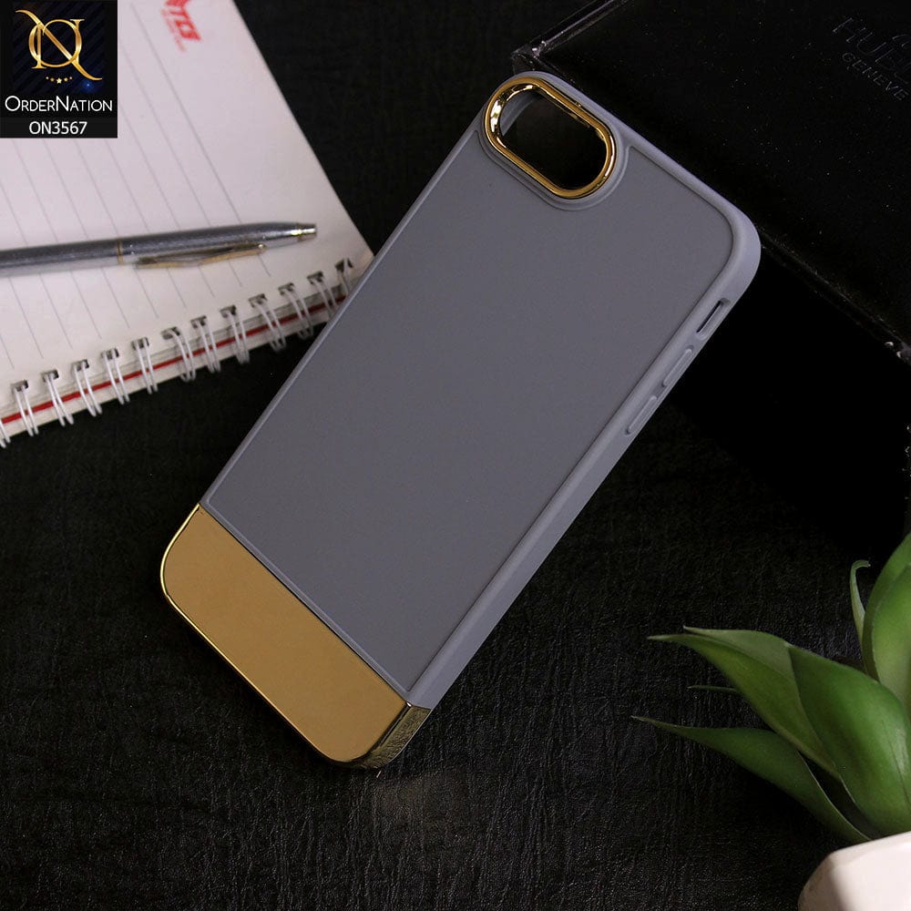 iPhone 7 Plus - Grey -Camera Electroplated Soft Silicone Case