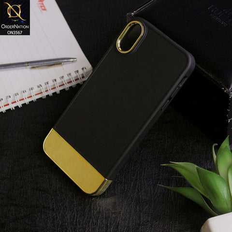 iPhone X - Black -Camera Electroplated Soft Silicone Case