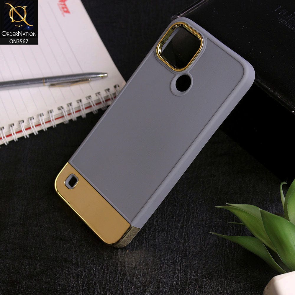 Realme C25Y  - Grey - Camera Electroplated Soft Silicone Case