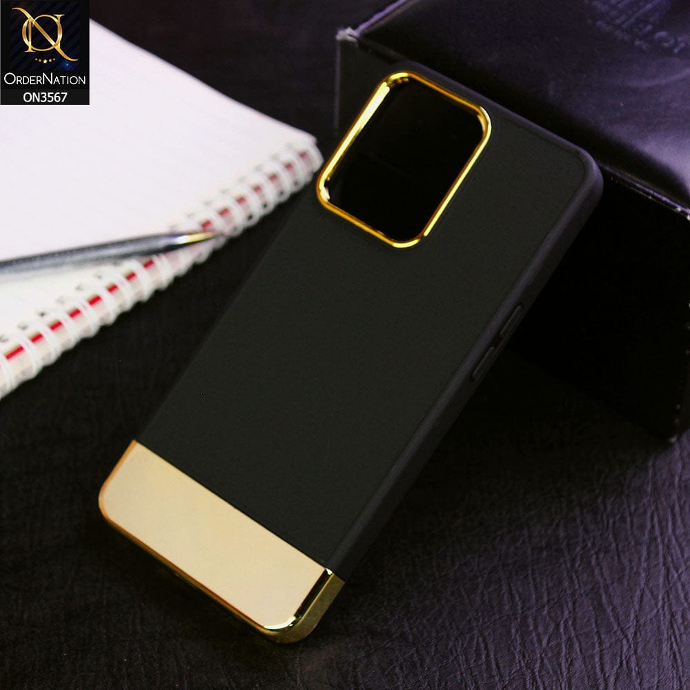 Oppo Reno 7 4G Cover - Black - Camera Electroplated Soft Silicone Case