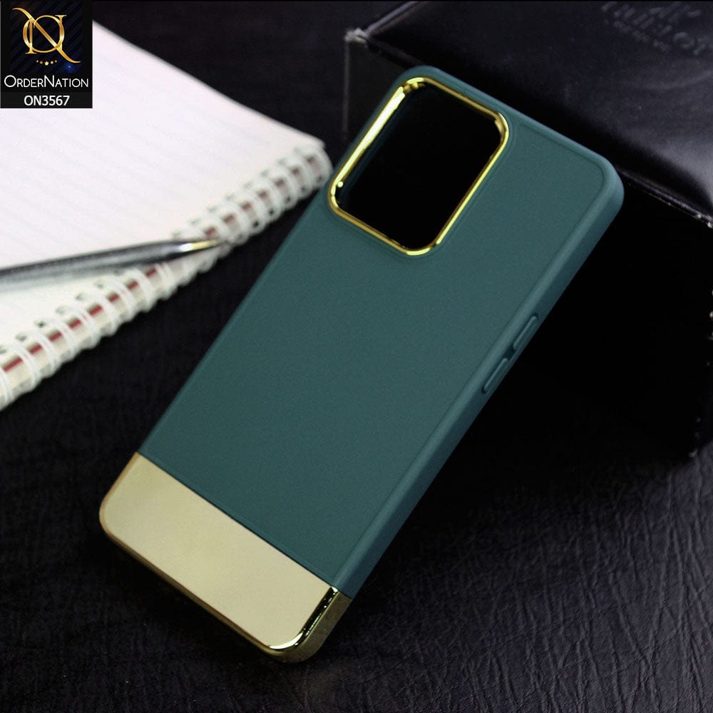 Oppo Reno 7 4G Cover - Green - Camera Electroplated Soft Silicone Case