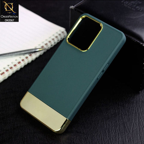 Oppo Reno 7 4G Cover - Green - Camera Electroplated Soft Silicone Case