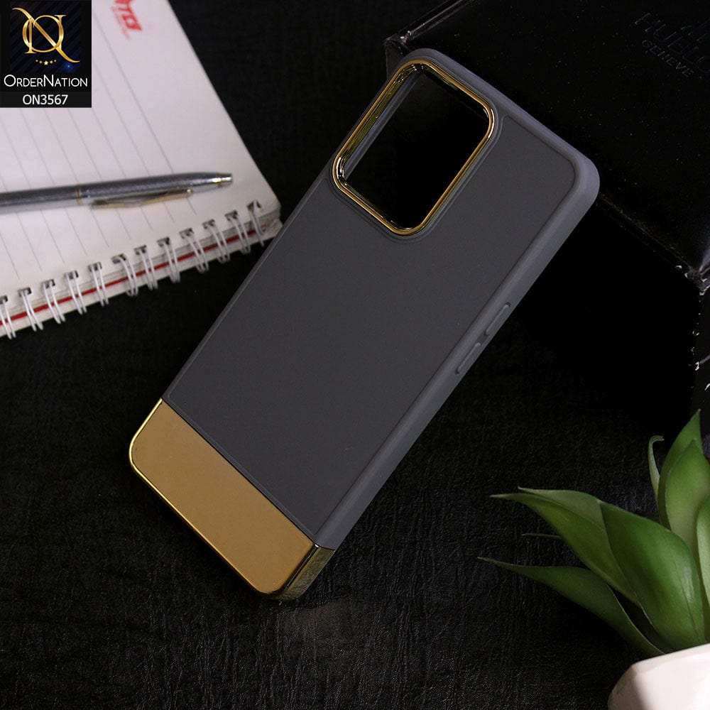 Oppo F21 Pro 4G - Grey -Camera Electroplated Soft Silicone Case