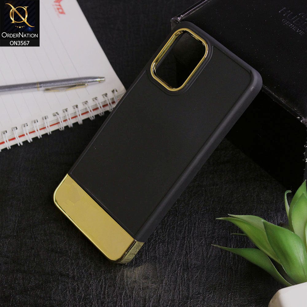 Samsung Galaxy A12 Nacho - Black -Camera Electroplated Soft Silicone Case