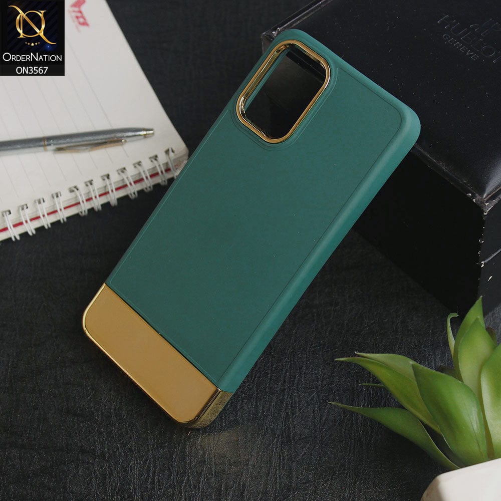 Samsung Galaxy A12 - Green -Camera Electroplated Soft Silicone Case