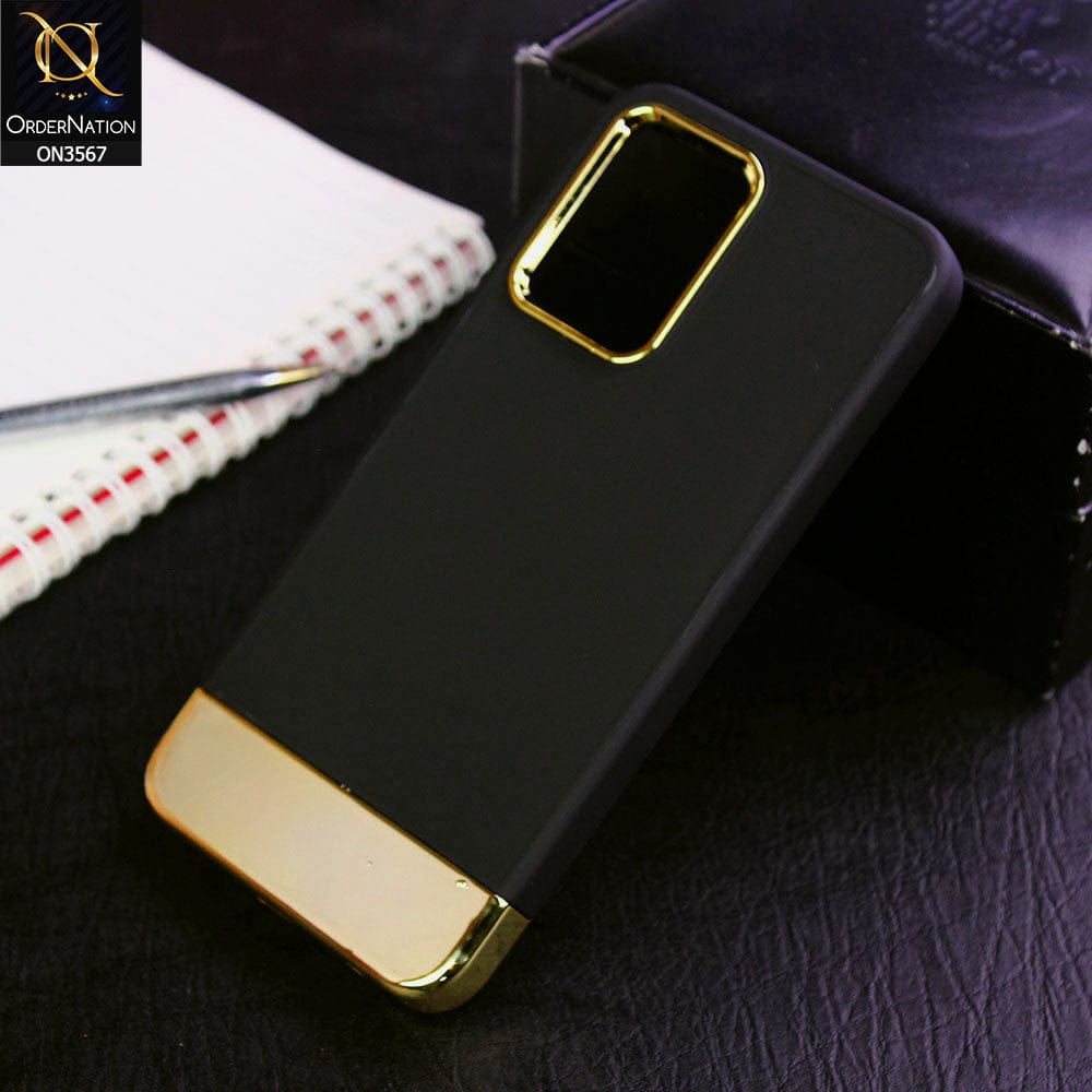 Vivo Y21s Cover - Black - Camera Electroplated Soft Silicone Case
