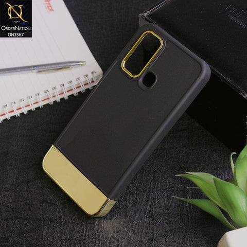 Vivo Y30 - Black -Camera Electroplated Soft Silicone Case