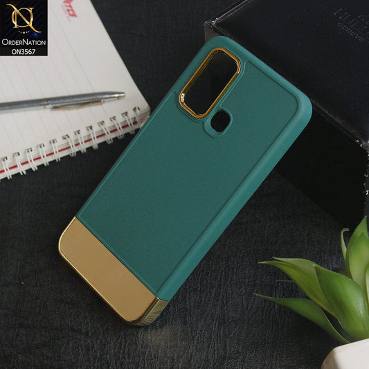 Vivo Y50 - Green -Camera Electroplated Soft Silicone Case