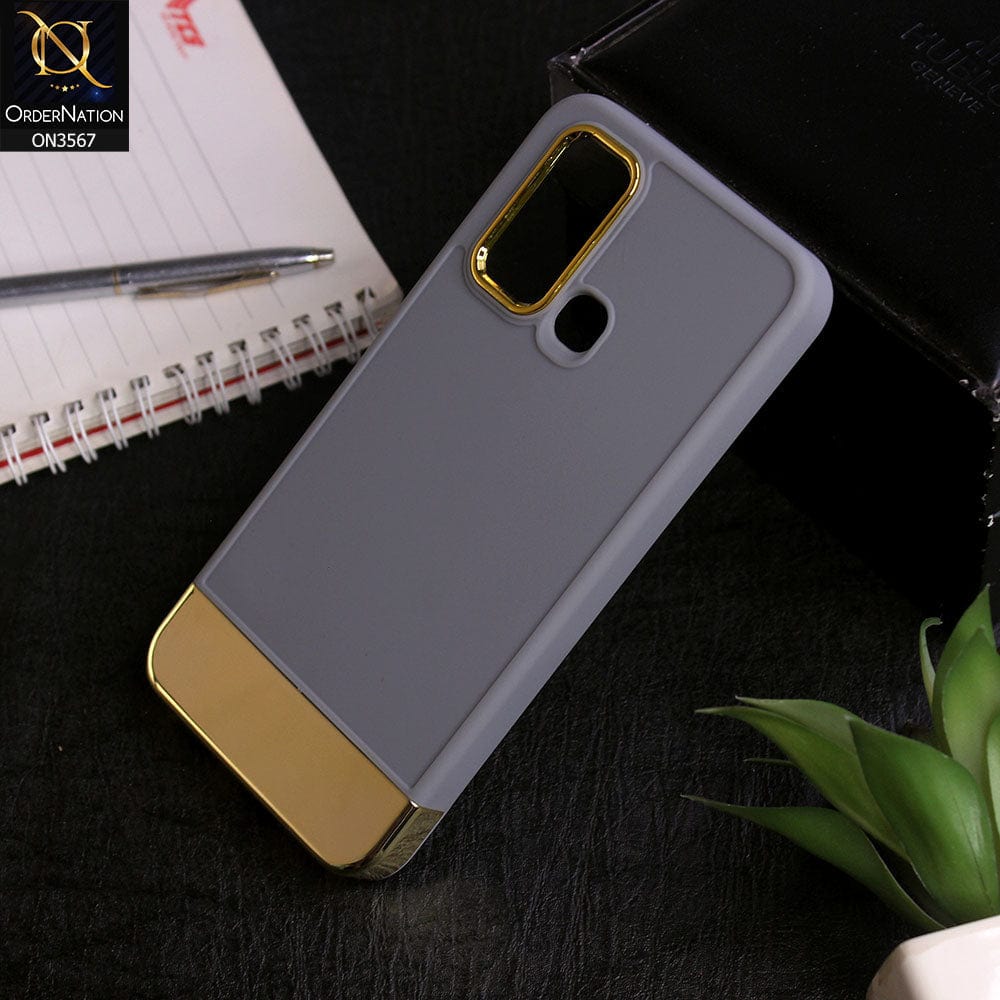 Vivo Y50 - Grey -Camera Electroplated Soft Silicone Case