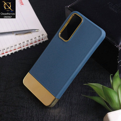 Vivo Y33 - Blue -Camera Electroplated Soft Silicone Case